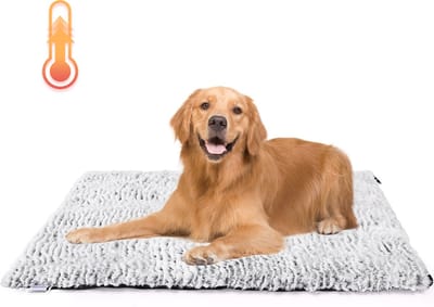 Nobleza Zelfverwarmende Hondenmat - Warmtemat Hond & Kat - Zonder Stroom - Wasbaar - Antislip - Comfortabele Dierenmat - 115x70 cm - Grijs