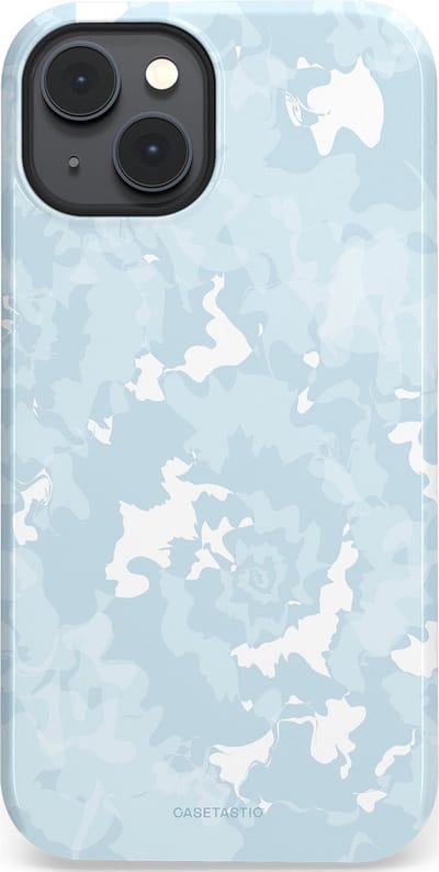 Casetastic Hoesje Geschikt voor Apple iPhone 14 Plus Magsafe - Stijlvolle Beschermende Duo-layer Case - Blauwe wervels