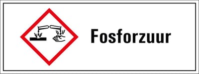 Fosforzuur GHS tekststicker 280 x 105 mm