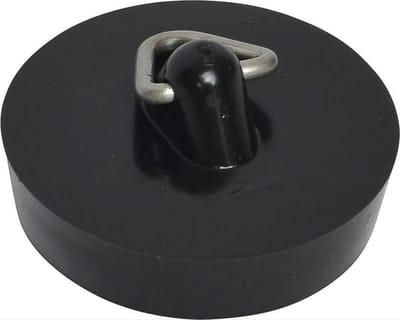 *** Gootsteendop - Gootsteendop - Stop - Gootsteen afsluiten - Plug - Zwart - Universeel - One size - 44MM - van Heble® ***