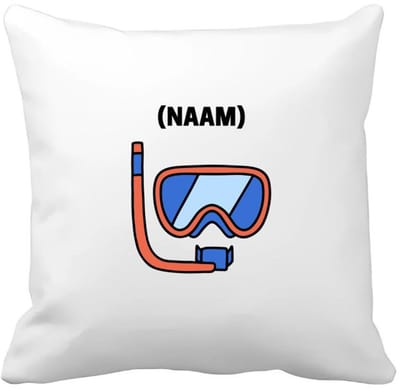 Akyol - duikbril met eigen naam Kussen hoes - Zwemmen - mensen die houden van zwemmen - gepersonaliseerde - sport - verjaardagscadeau - kado - gift - geschenk - verrassing - 40 bij 40 cm
