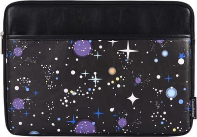 Laptophoes 13 Inch PU – Laptop Sleeve – Universe Zwart