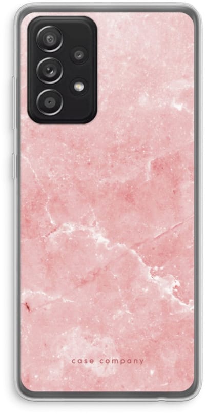 Case Company® - Hoesje geschikt voor Samsung Galaxy A52s 5G hoesje - Roze marmer - Soft Cover Telefoonhoesje - Bescherming aan alle Kanten en Schermrand