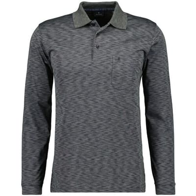 Ragman Polo Softknit Easy Care Space Dyed Slate Melange / male