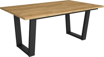 Eettafel - Tafel Meubel - Gezellig Tafelen - Industriële Stijl - 167x90x74 cm - Eiken Zwart