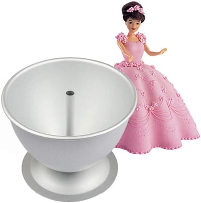 Creatieve 20 cm Taartvorm voor Prinses Pop, Sterke Aluminium Bakvorm voor DIY Taarten, Geschikt voor Kinderfeestjes en Bakplezier