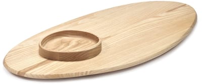 Serax Kelly Wearstler Dune dienblad met bowl 81x40cm H4cm ash lichtbruin