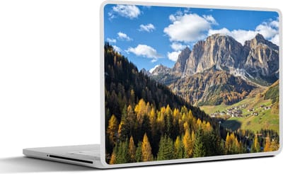 Laptop sticker - 14 inch - Herfst - Dolomieten - Italië - 32x5x23x5cm - Laptopstickers - Laptop skin - Cover