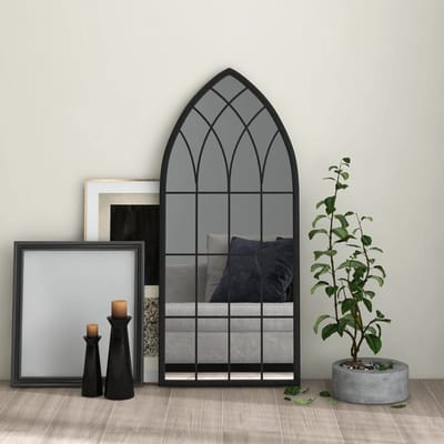vidaXL - Spiegel - 100x45 - cm - ijzer - zwart