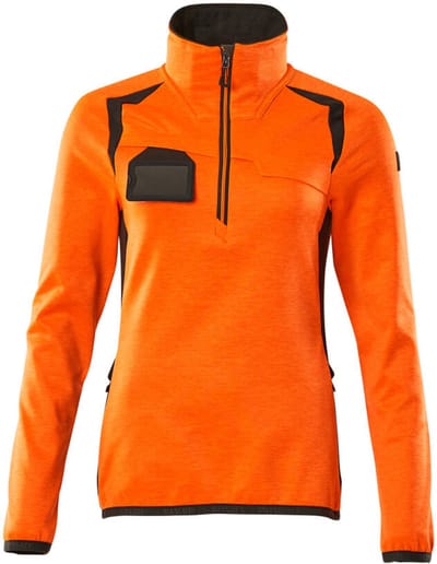 Mascot Accelerate Safe Fleecetrui met korte rits 19353-316 - hi-vis oranje/donkerantraciet - 2XL