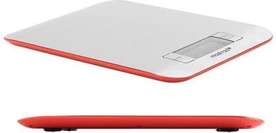 Elektronische keukenweegschaal, rvs/rood - Mastrad