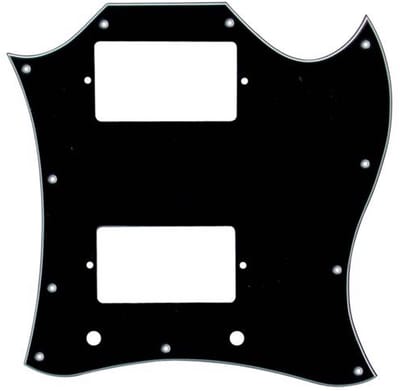 Boston SM3-B pickguard, SG-model custom, 3 ply, black