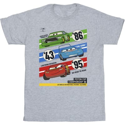 Disney Heren Cars Piston Cup Kampioenen T-Shirt (Sportgrijs)