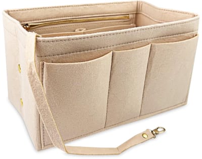 Dailygoods- Organizer Tas - Viltmateriaal - 12 Vakken - Afneembare Vakken - Duurzaam - Zacht - Behoudt Vorm Handtas - Tasorganizer