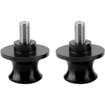 Lot de 2 curseurs de bobine de bras oscillant arrière de moto CNC de 8 mm (Noir)