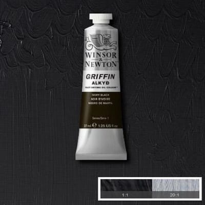 Winsor & Newton Griffin Alkyd Olieverf 37ML Ivory Black 331