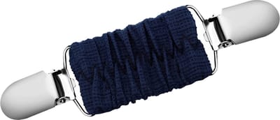 Fako Bijoux - Vestsluiting - Vestclip - Sjaalspeld - Vestklem - Fashion Accessoire - Elastisch - Mouwophouder - Navy Blauw