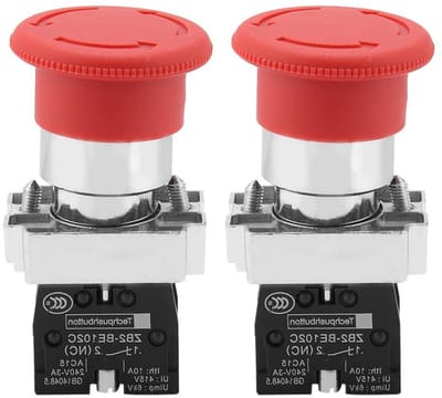 Noodstopschakelaar Rood - Noodknop Stop - Industriële Veiligheid - Vaste Schroefbevestiging - 22 mm - Rood