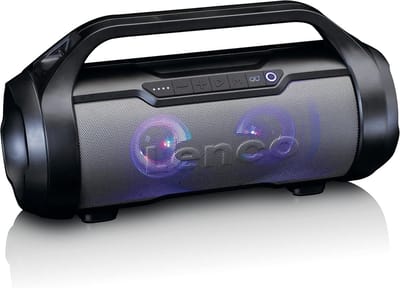 Waterdichte Bluetooth Boombox met 24 Watt RMS, FM Radio en Lichteffecten