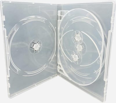 4 Way Clear DVD-CD-BLU RAY Case - 14mm Spine - Dragon Trading® - High Quality
