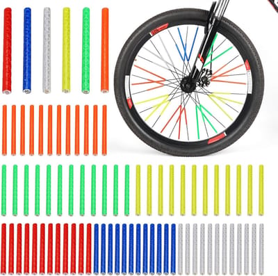 Reflecterende strips voor fiets en motor, kleurrijke spaken, waterdicht en duurzaam (75 x 5 mm)