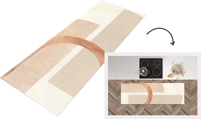 Keukenloper - Loper keuken - Marmer - Roze - Design - 150x50 cm - Keukenloper vinyl