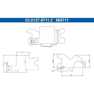 Reparatieset, remschoenen ATE 03.0137-9711.2
