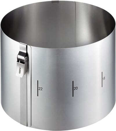 GEFU TONDO CLIP Taartring Verstelbaar Ø16-30 cm – RVS Bakring met Clip – Hoogte 15 cm