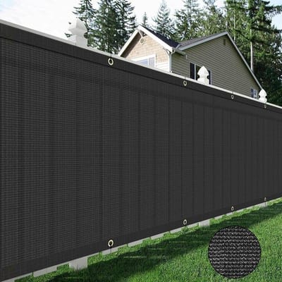 Privacy Scherm - Hekwerk Bedekking - Hoge Privacy - 90% Zichtblokkering - 160x50 Inch - Zwart