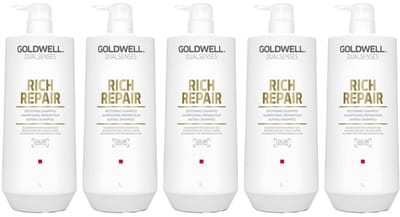 5x Goldwell Dualsenses Rich Repair Restoring Shampoo 1000ml