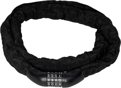 Ketting Fietsslot - Combinatieslot - Fiets Beveiligen - Snijbestendige Ketting - 1.8 Meter - Zwart