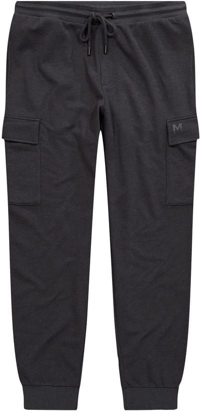 Men Plus - Heren - Cargo-joggingbroek elastische tailleband - Donkergrijze melange - Maat L