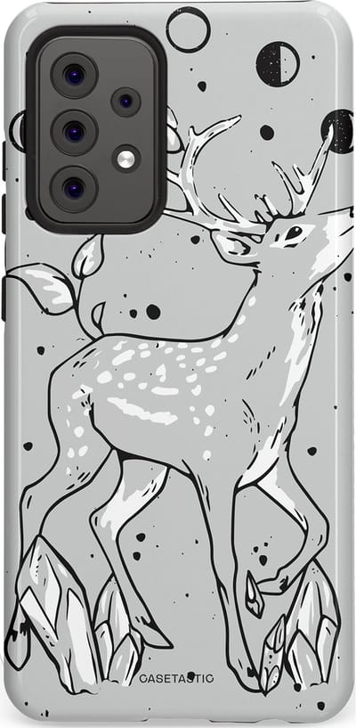 Casetastic Hoesje Geschikt voor Samsung A52 (4G/5G/s) - Stijlvolle Beschermende Duo-layer Case - Kristalwoud