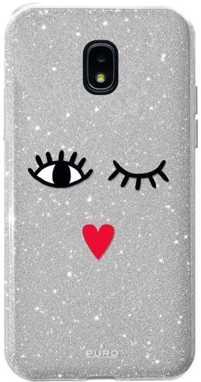 Cover EYES Zilver voor Samsung J3 2018