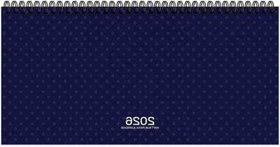Weektafelkalender 2026 - Afsprakenplanner Bureaukalender - Dagelijkse planning - Kolomindeling - 16 x 335 cm - Donkerblauw