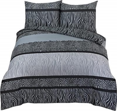 Husch Dekbedovertrek - Leo - 200x200/220 - Panterprint - Zwart