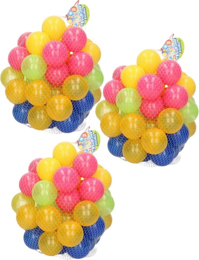 Speelgoed ballenbak ballen - 150x - kunststof - kleurenmix - 6 cm