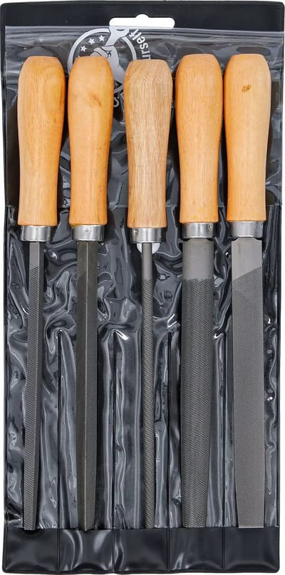 BGS Vijlen-set - houten heft - 150 mm - 5 delig
