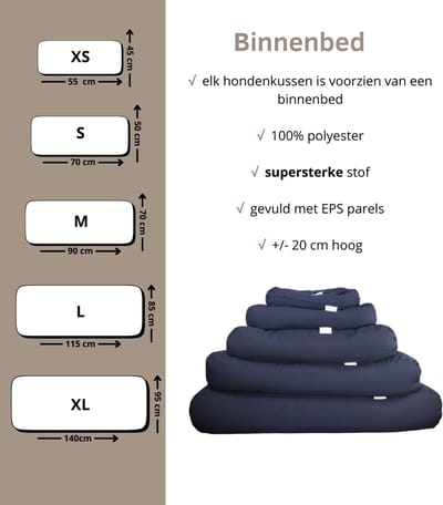 Dog's Companion - Losse hoes wijnrood voor Hondenkussen / Hondenbed - S - 70x50cm