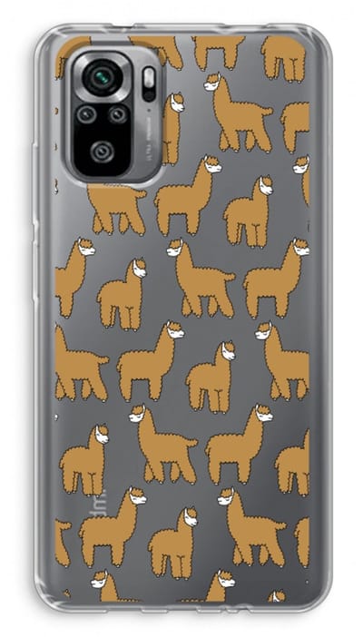 Case Company® - Hoesje geschikt voor Xiaomi Redmi Note 10S hoesje - Alpacas - Soft Cover Telefoonhoesje - Bescherming aan alle Kanten en Schermrand