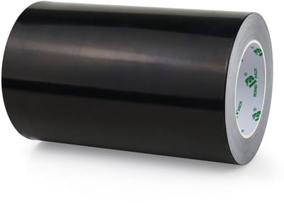 Zwarte 200mm x 50m Aluminium Plakband, Zelfklevende Tape, Water- en Hittebestendige Sealtape voor Diverse Toepassingen