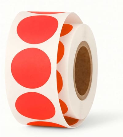 1000x Etiketten Rond Rode Stickers 25 mm op Rol - Label Blanco Stickers Gekleurd - Sluitzegel