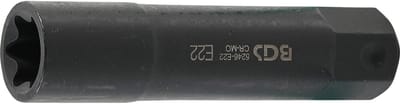 BGS Steeksleutelinzet E-profiel extra lang Aandrijving Buitenzeskant 22 mm SW E22 5246-E22