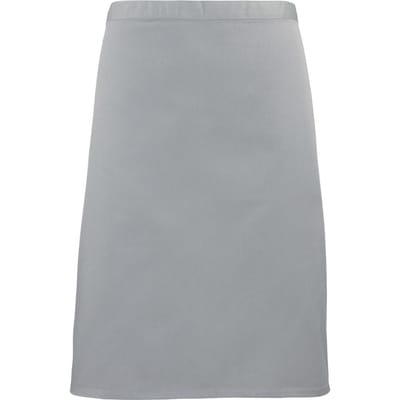 Premier Unisex Volwassenencollectie Halflang Taille Schort (Zilver)