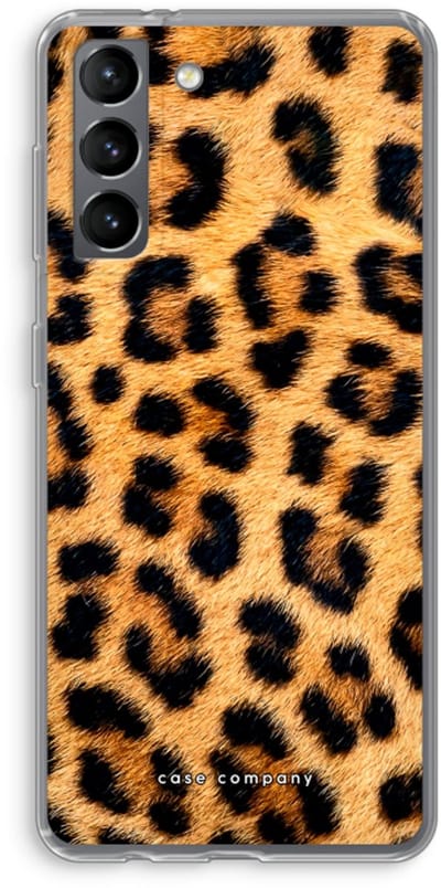 Case Company® - Hoesje geschikt voor Samsung Galaxy S21 hoesje - Luipaard - Soft Cover Telefoonhoesje - Bescherming aan alle Kanten en Schermrand