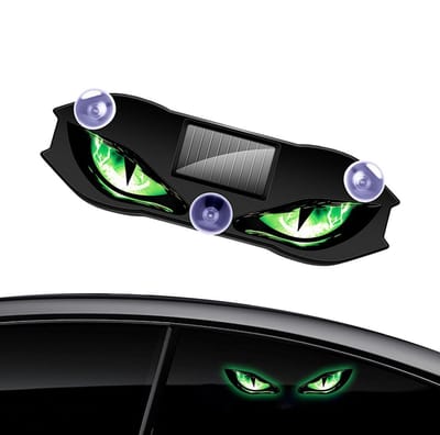 Ryoudavell - LED Ogen Auto Interieur Decoratie - Dynamische Zonne-energie Autolamp en Decoratieve Auto Verlichting - Waterdichte Auto Sfeerlamp voor Voor- en Achterruit - RGB LED Scherm Autoraam Decoratie Licht voor Camper RV SUV - RGB