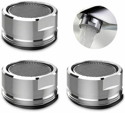 TOVBMUP Beluchter - Kraanfilter - Mengtuit met RVS filter - Kraanbevestiging - 24 mm - Verpakking van 3