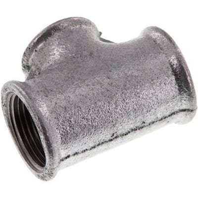 Rp 1'' x Rp 3/4'' Verzinkt Gietijzeren T-stuk 25 Bar [2 Stuks]