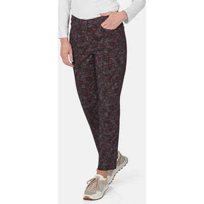 Gedessineerde broek - antraciet / gedess. - Gr. 19 van Goldner Fashion