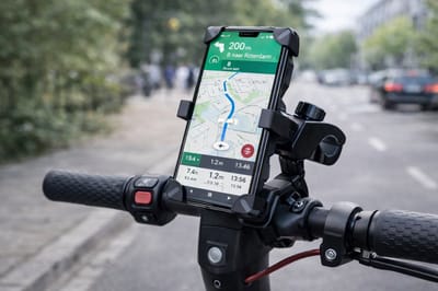 Eisenz EZ-PH003 Flexibele Telefoonhouder – 360° Draaibaar – Fiets / Scooter / Motor / Spiegelhouder – Universeel 45-110mm – Zwart